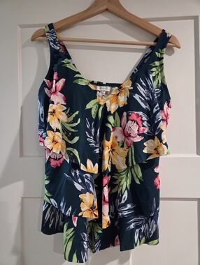 Floral Tiered Tankini Top